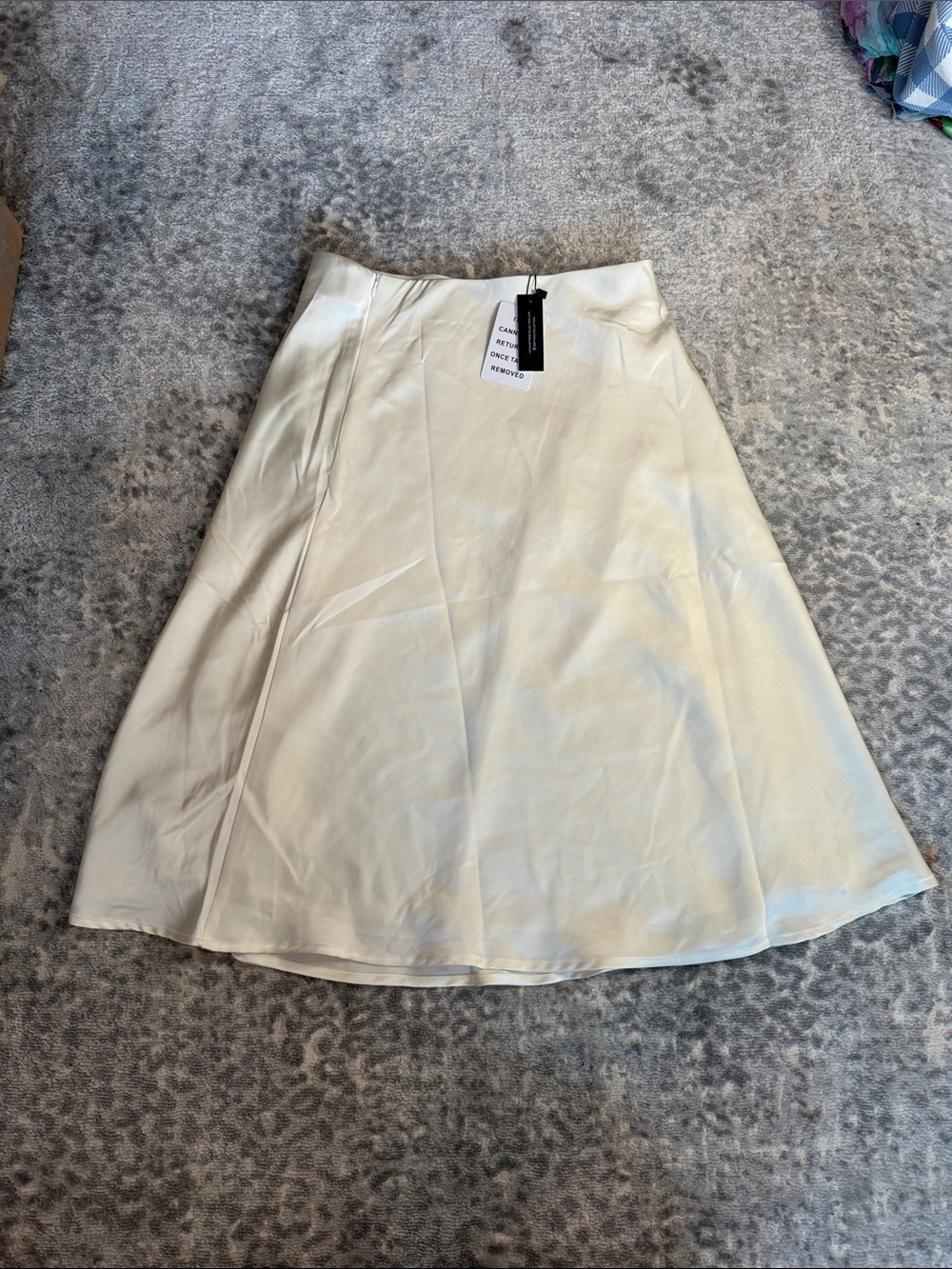 Women’s Cream A-Line Midi Skirt